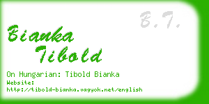 bianka tibold business card